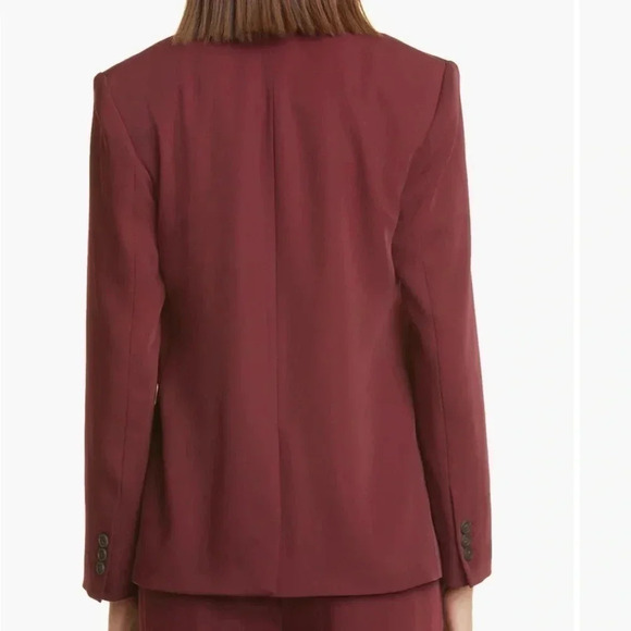 Vince Double Breasted Crepe Suit Blazer -Plum Wine - Picture 4 of 9